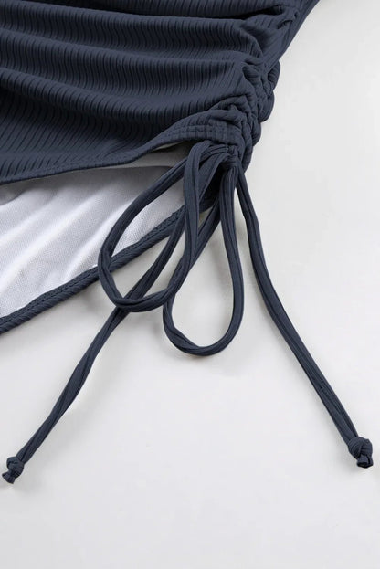 Ribbed Drawstring Sides Cutout One Piece Swimsuit – Sage for Shopify Collective (28 view)