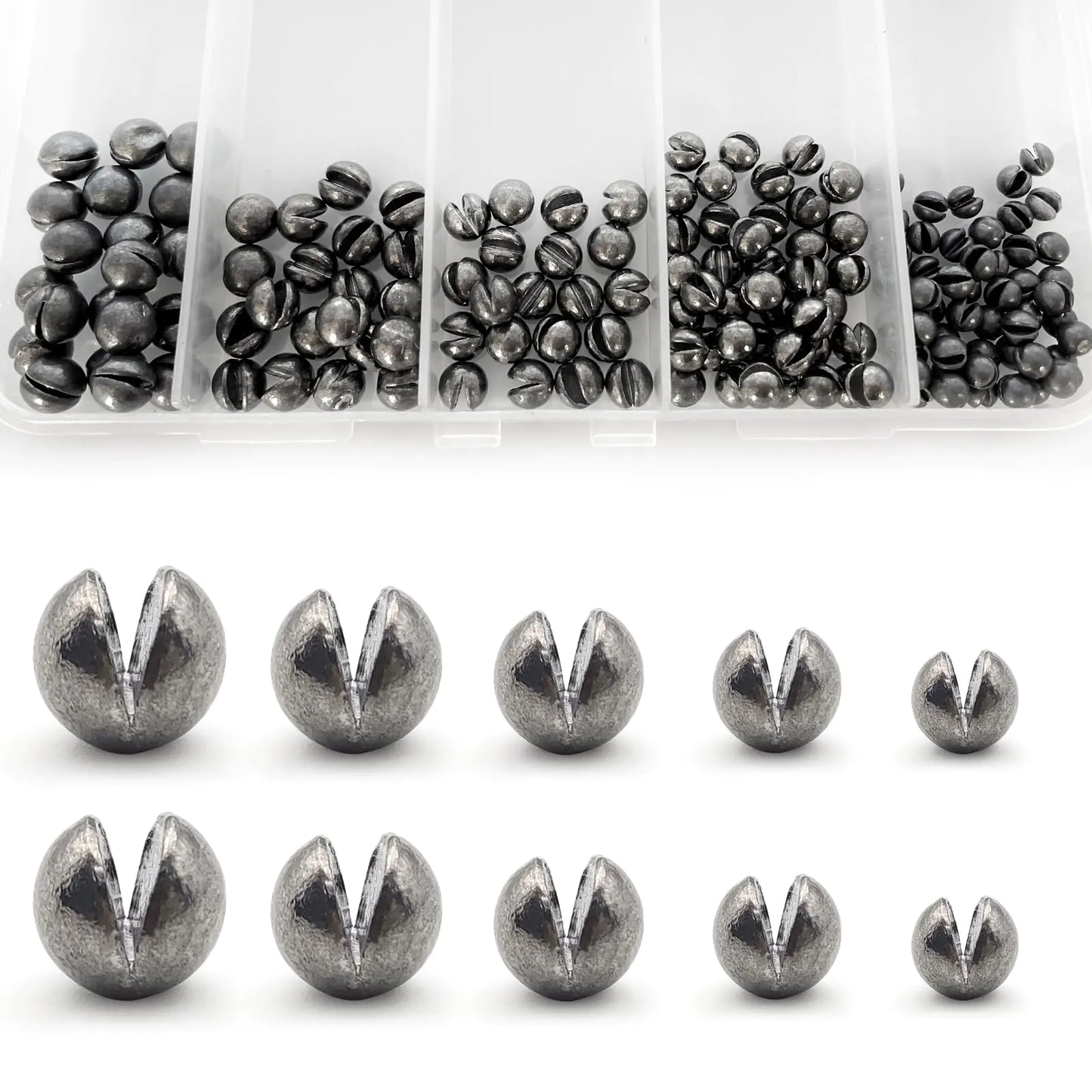 Pfeibk Split Shot Fishing Weights – 150pcs Removable Sinkers – Round-120Pcs Fishing Gear by SbrTnHomes