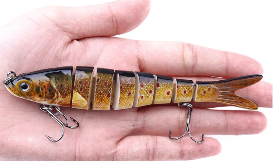 Multi Jointed Fishing Lure – Realistic Soft Bait for Bass & – E Yellow Fishing Gear by SbrTnHomes