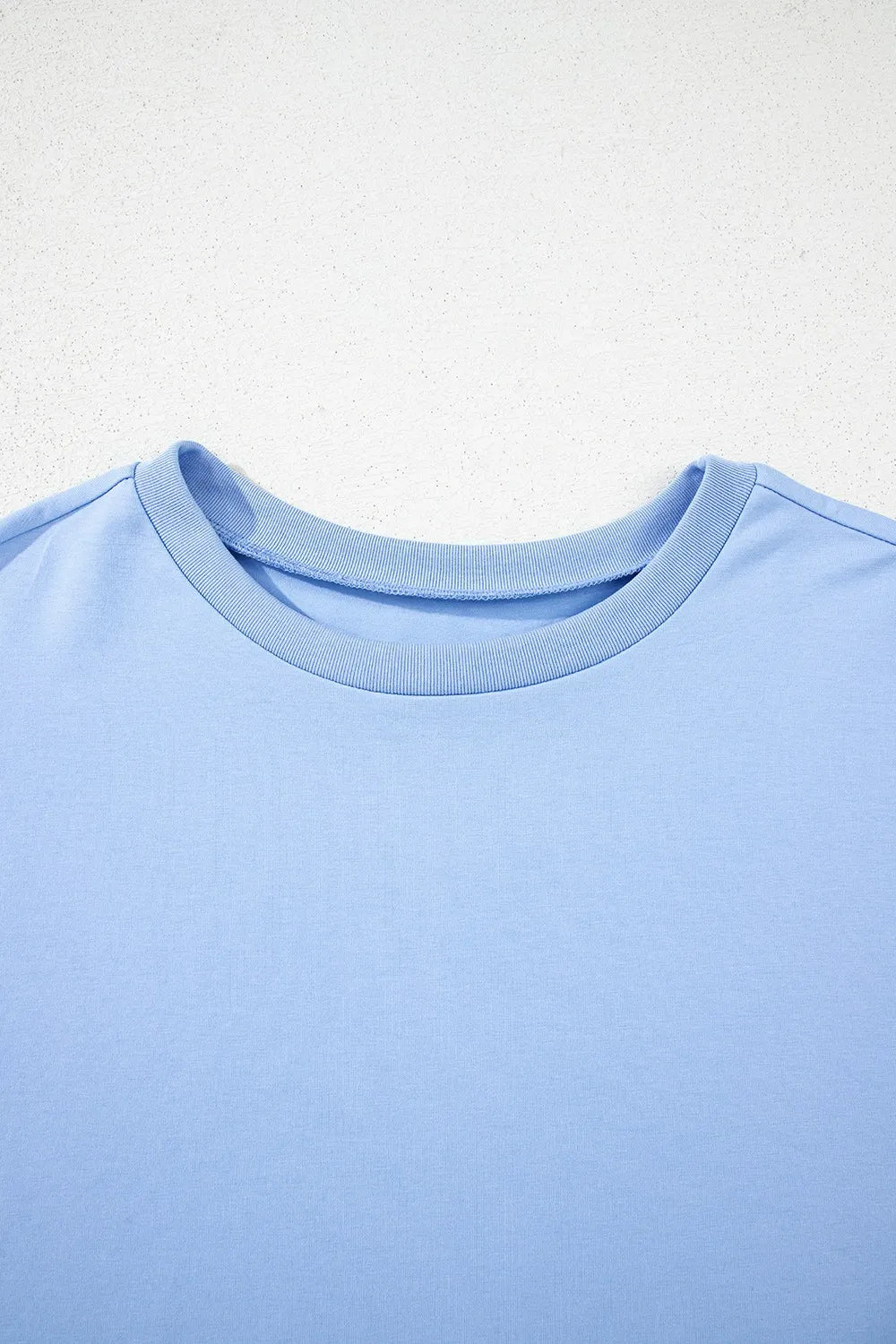 Loose Half Sleeve Hi Low Hem T Shirt – Light Blue for Best Sellers (5 view)