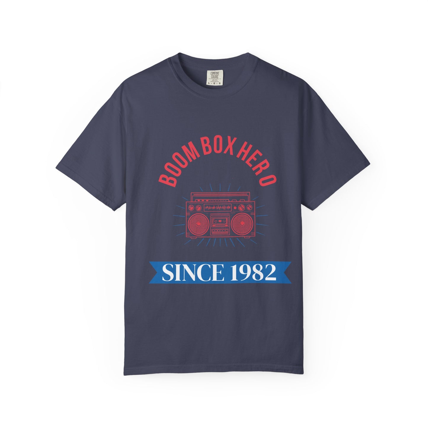 Boom Box Hero Tee – Vintage Boombox Graphic T-Shirt 'Since 1982'