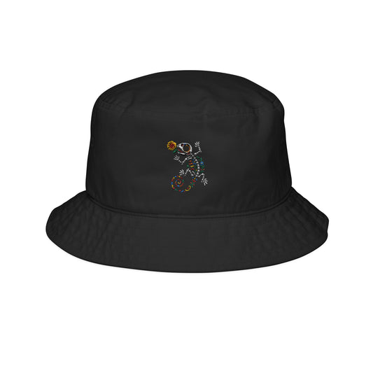 Copy of Sugar Skull Lizard Bucket Hat – Floral Skeleton Charm with Day of the Dead Vibes | Lizard Designs Hat