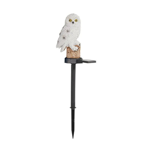 Solar Owl Landscape Lights – Whimsical Outdoor Decor with – White lighting by SbrTnHomes
