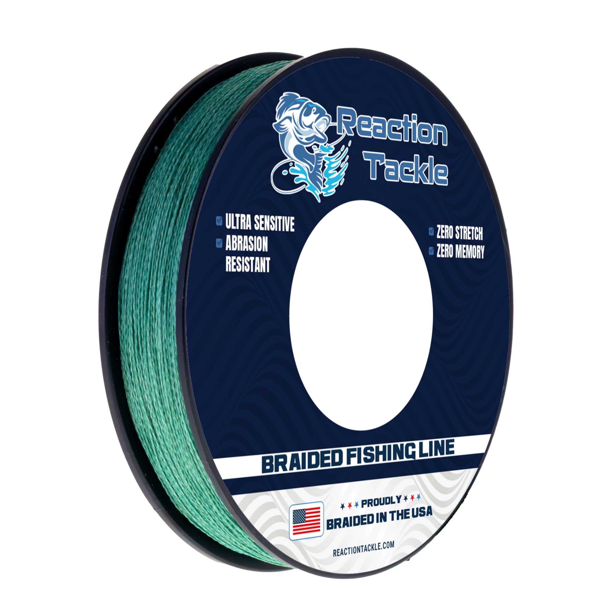 Reaction Tackle BRAIDED IN THE USA Fishing Line - X4 Reaction Tackle