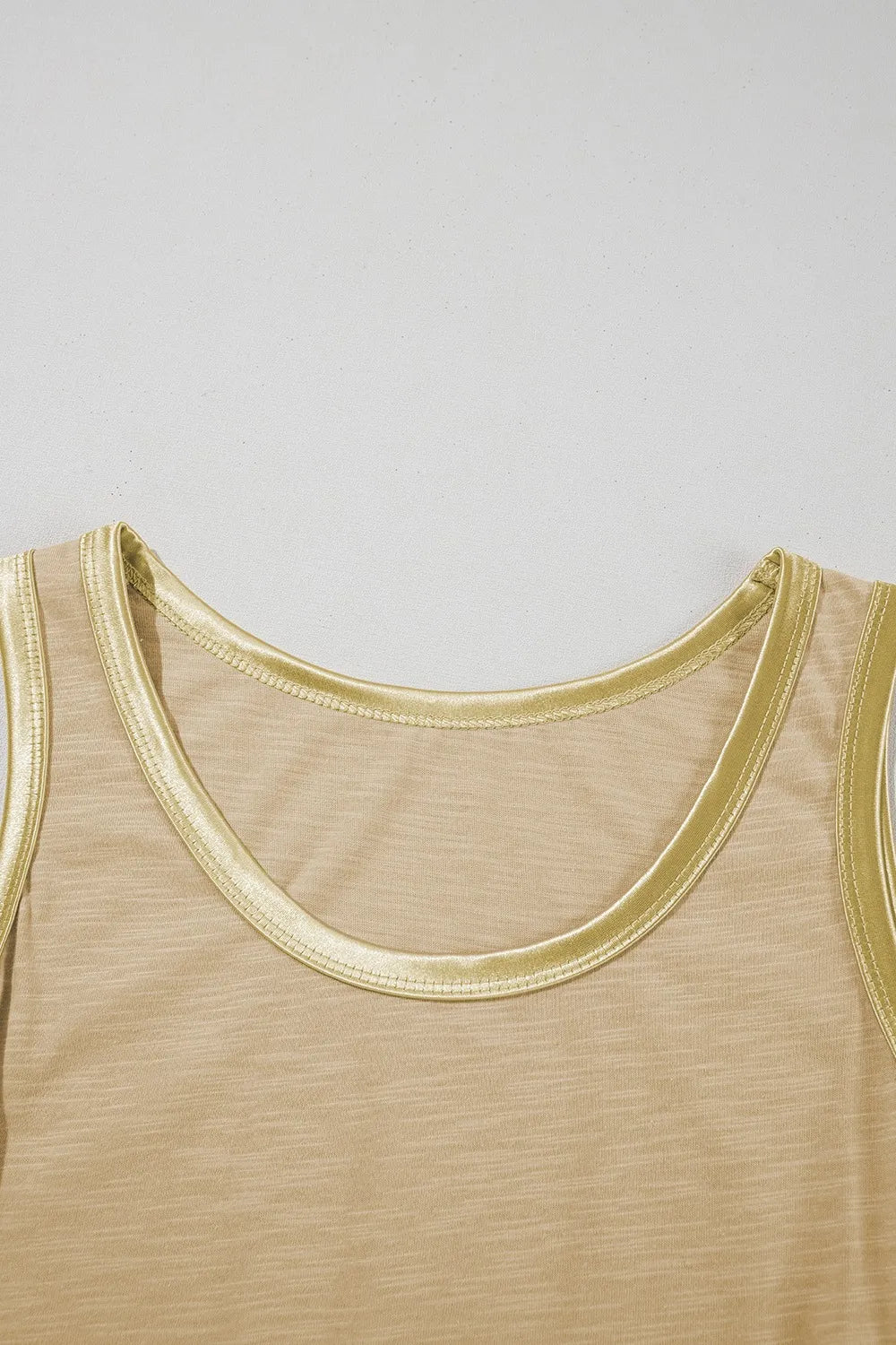Round Neck Wide Strap Tank – Tan for Shopify Collective (8 view)