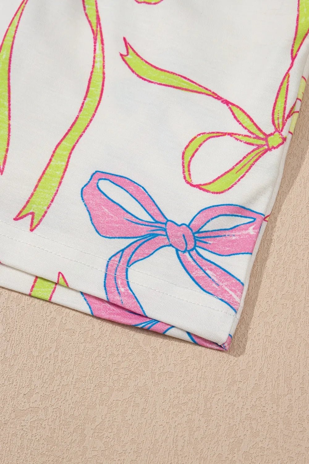 Cheerful Bow Print Elastic Pull On Casual Shorts – Floral by Simply Love