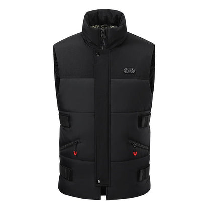 8 - Zone Dual - Control Adjustable Waist Heated Vest | LITEGUEST – Black Vest for Apparel (2 view)