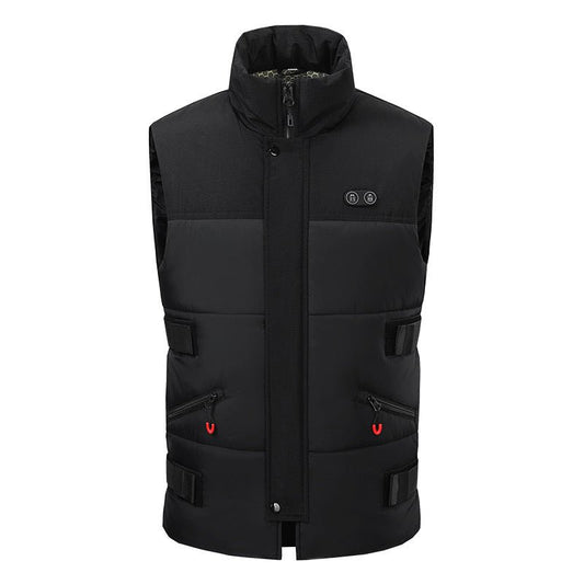 8 - Zone Dual - Control Adjustable Waist Heated Vest | LITEGUEST – Black Vest for Apparel (2 view)
