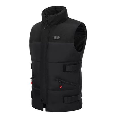 8 - Zone Dual - Control Adjustable Waist Heated Vest | LITEGUEST – Black Vest for Apparel (3 view)