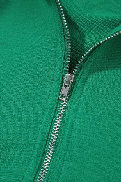 Frill Zip Front Puff Sleeve Top and Skort Set – Green for Shopify Collective (11 view)