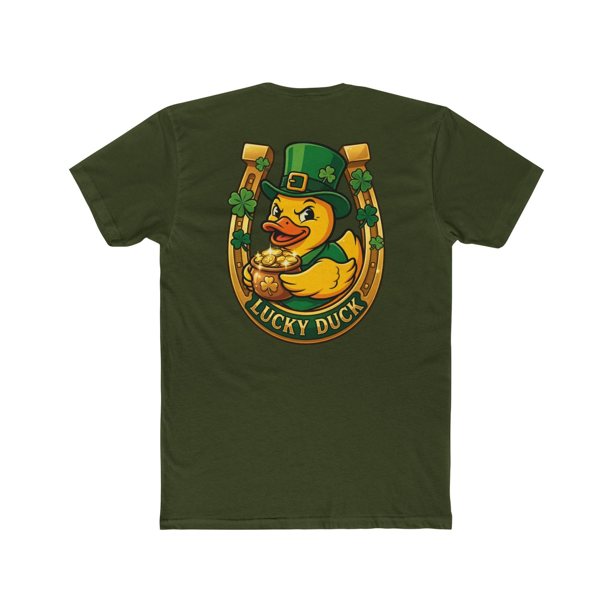 Lucky Duck St. Patrick's Day T-Shirt Printify