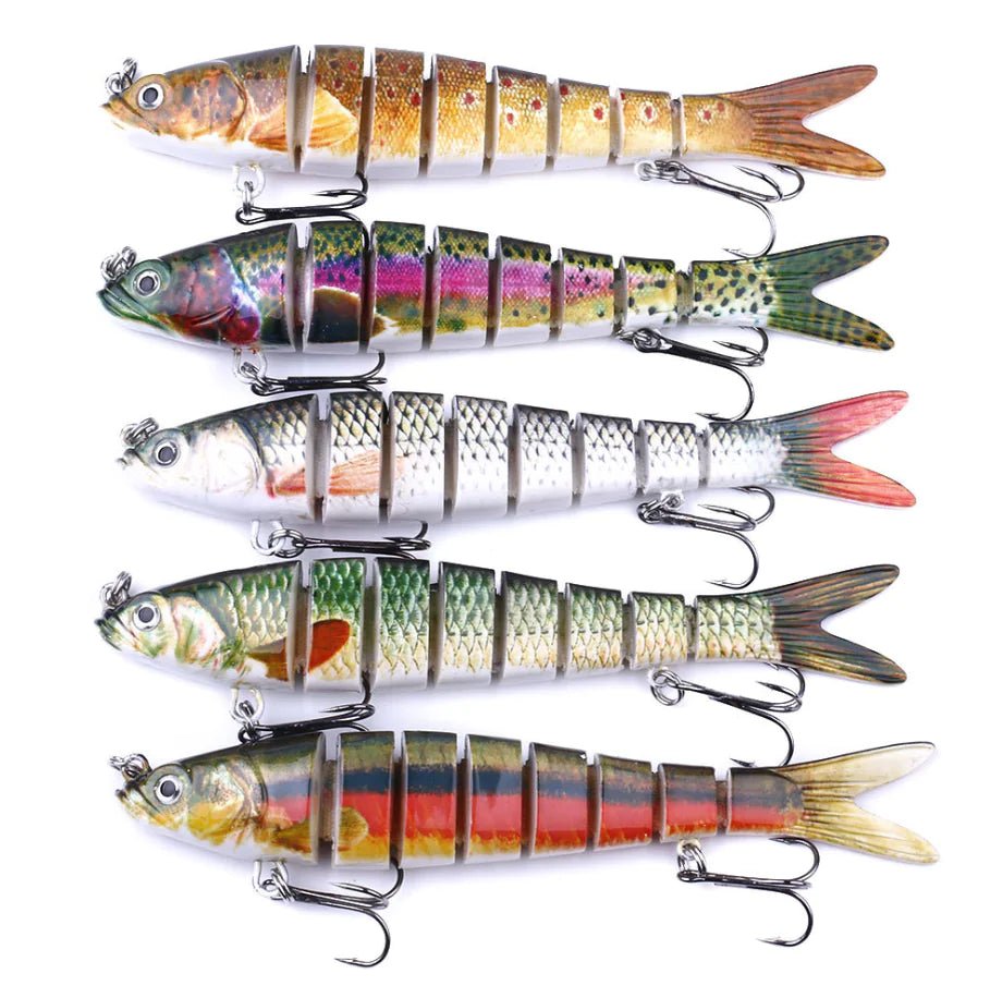 Multi Jointed Fishing Lure – Realistic Soft Bait for Bass & – JM035 4 3pcs Fishing Gear by SbrTnHomes