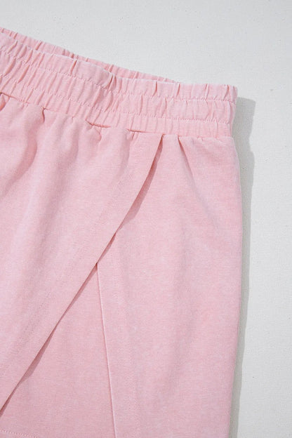 Mineral Wash Cotton Tank Top and Slit Skort Set – Blush Pink for Shopify Collective (11 view)