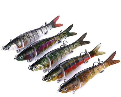 Multi Jointed Fishing Lure – Realistic Soft Bait for Bass & – JM035 10 5pcs Fishing Gear by SbrTnHomes