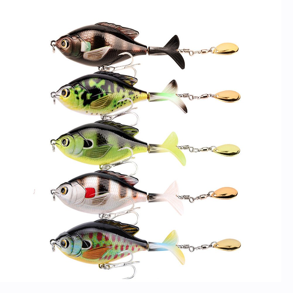 9.5cm Propeller Topwater Fishing Lure – Floating Rotary Bait with Wave Action | Fishing Gear – 5 models combination (box set) Fishing Gear for extendedship (2 view)