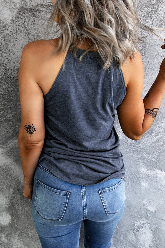 US Flag Heart Graphic Tank – Dusty Blue for low - stock - alert - sent (2 view)