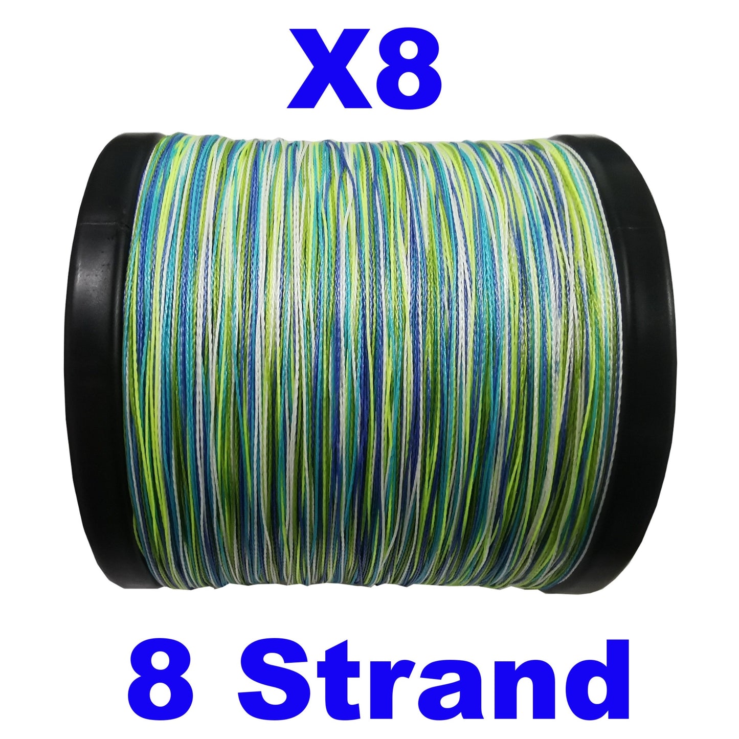 Reaction Tackle X8 Braided Fishing Line - Aqua Camo 8 Strand