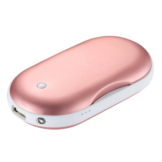 Rechargeable Mini Hand Warmer – 2 in 1 USB Power Bank & – Rose gold Miscellaneous by SbrTnHomes