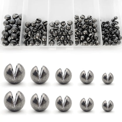 Pfeibk Split Shot Fishing Weights – 150pcs Removable Sinkers – Round-120Pcs Fishing Gear by SbrTnHomes