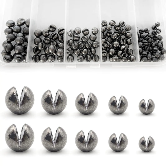 Pfeibk Split Shot Fishing Weights – 150pcs Removable Sinkers – Round-120Pcs Fishing Gear by SbrTnHomes
