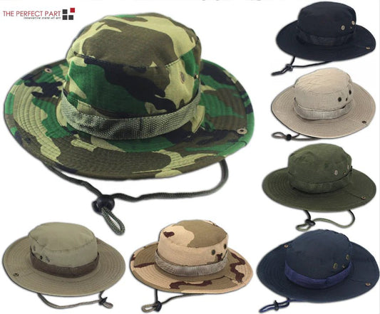 Boonie Bucket Hat – Camo Wide Brim Sun Cap for Fishing, – Army Green Apparel by SbrTnHomes