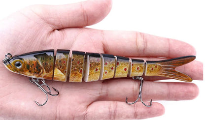 Multi Jointed Fishing Lure – Realistic Soft Bait for Bass & – E Yellow 3pcs Fishing Gear by SbrTnHomes
