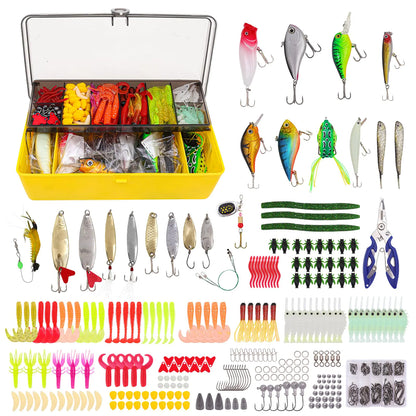 400PCS Fishing Lures Kit – All - in - One Bass & Trout Tackle Set | Freshwater Fishing Gear Box