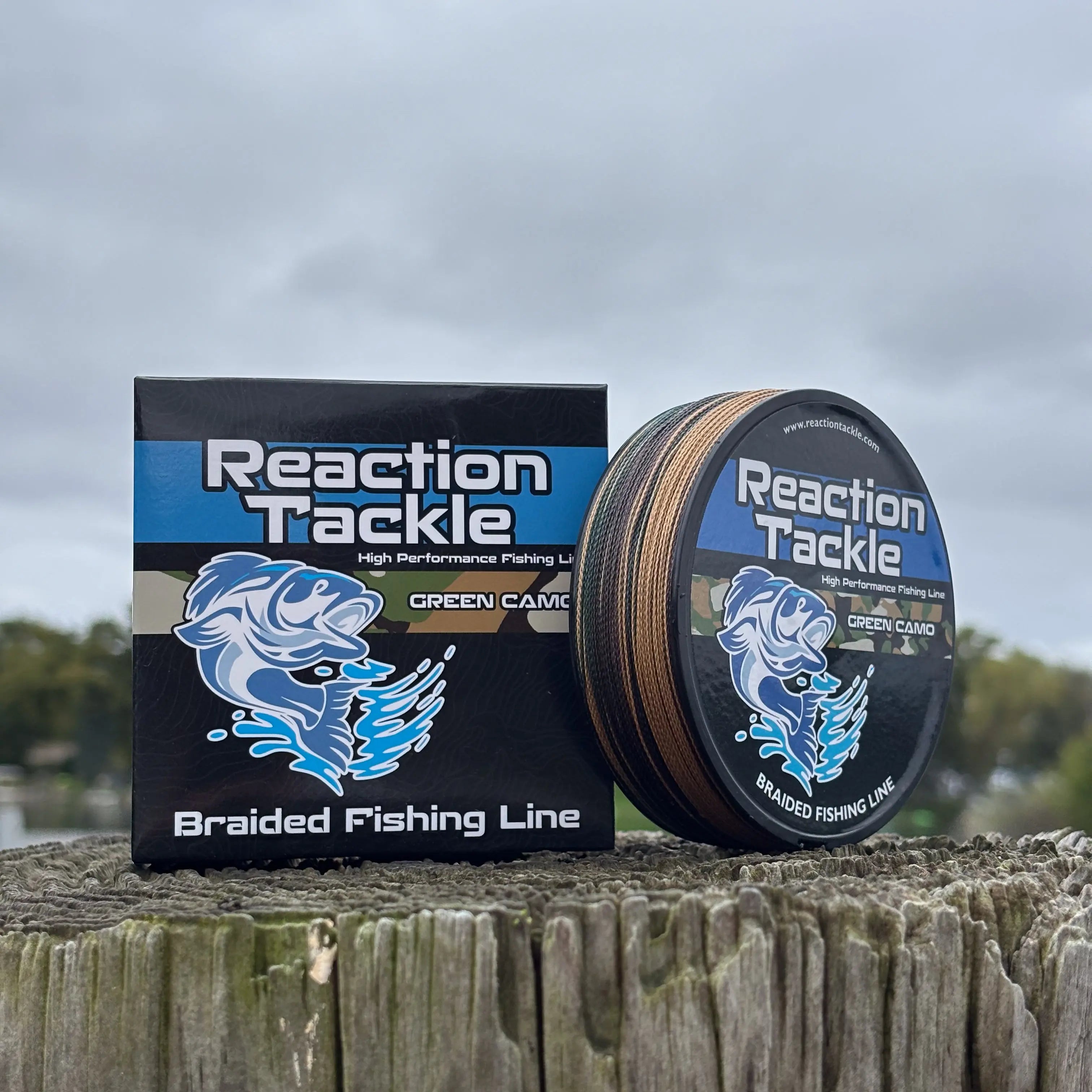 Reaction Tackle Braided Fishing Line - Green Camo - RM Outpost