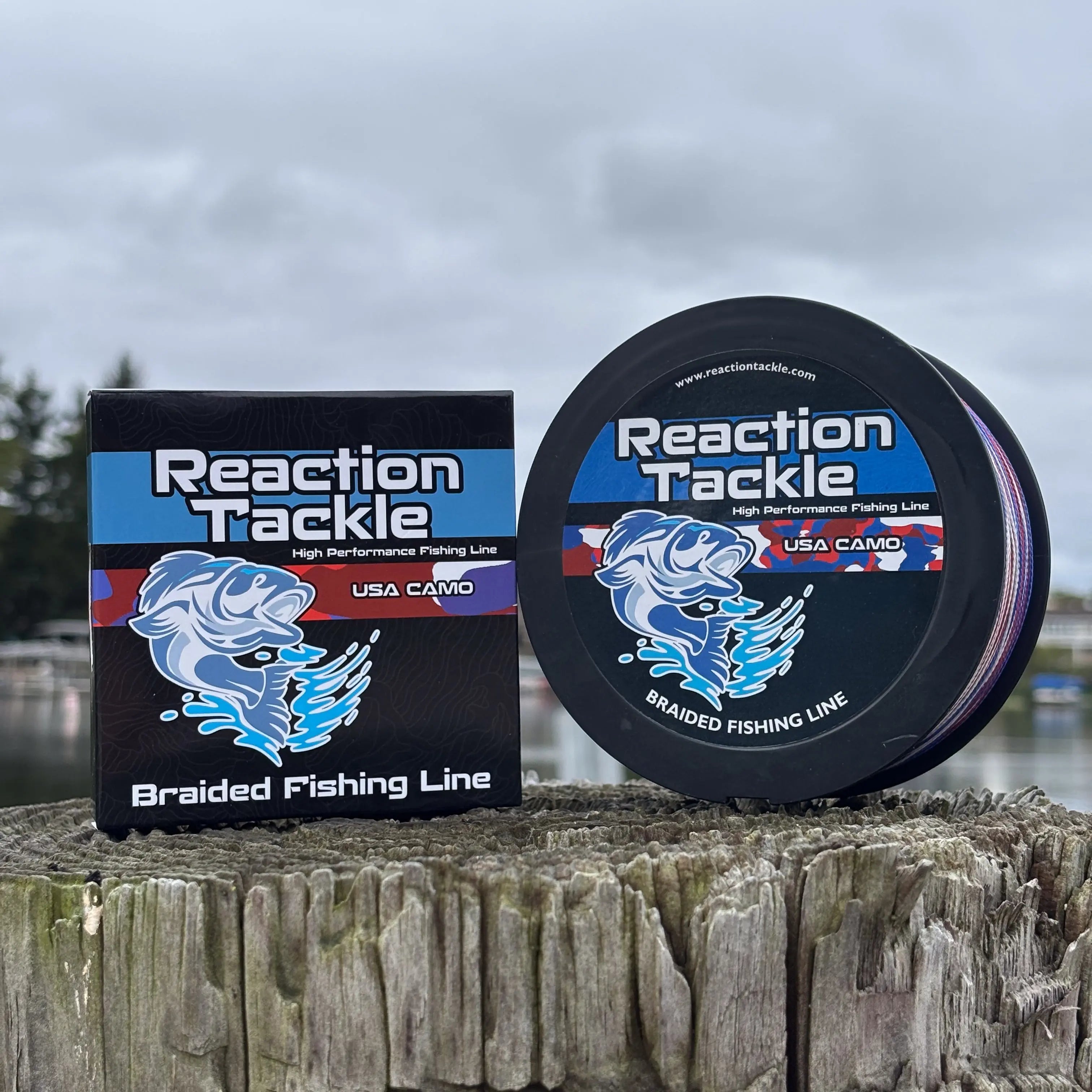 Reaction Tackle Braided Fishing Line - USA Camo - RM Outpost