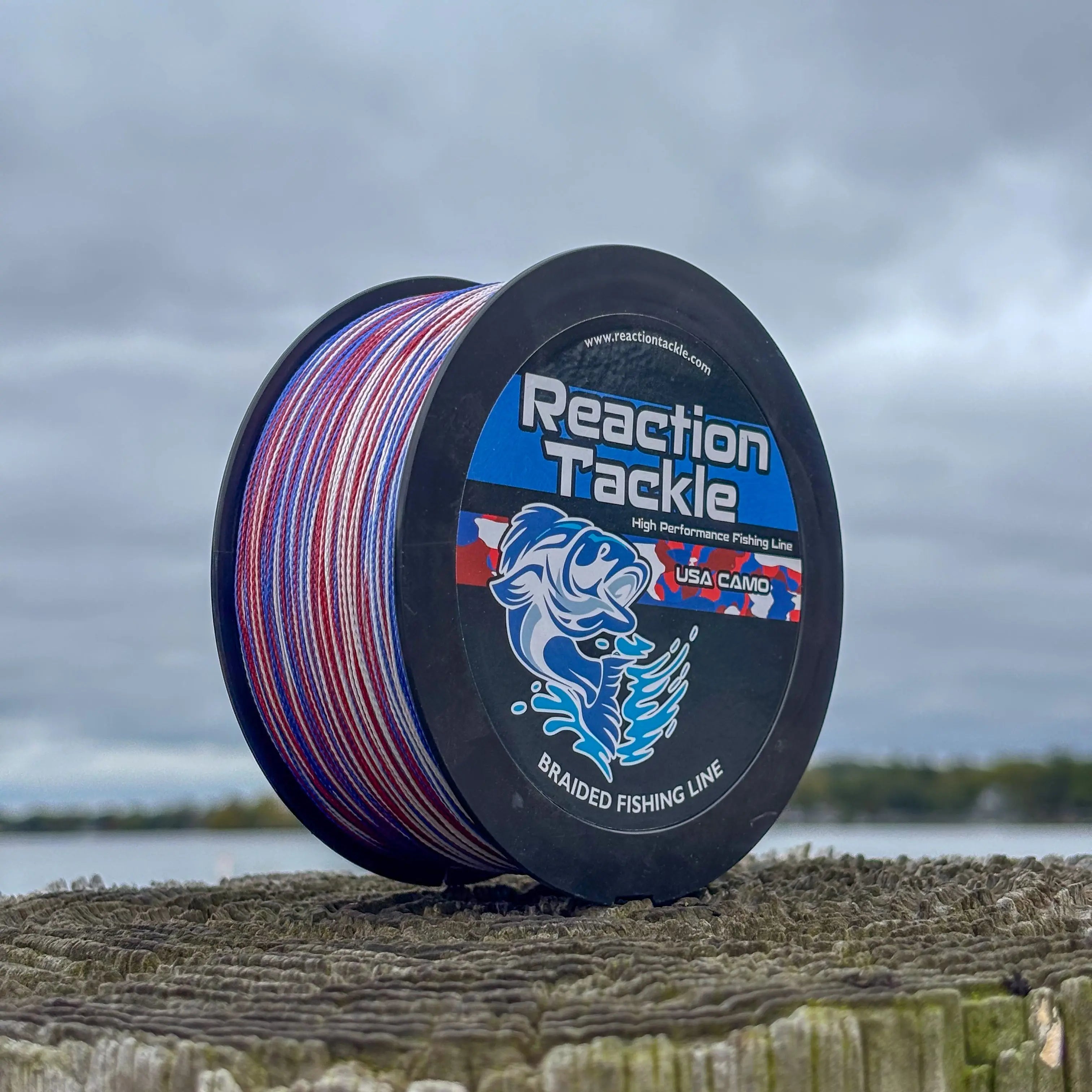 Reaction Tackle Braided Fishing Line - USA Camo - RM Outpost