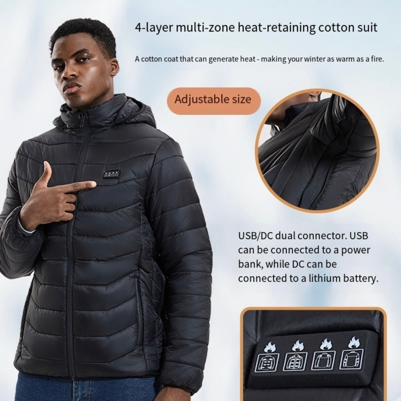 LITEGUEST Smart Heated Jacket – 27-Zone Winter Outdoor Jacket