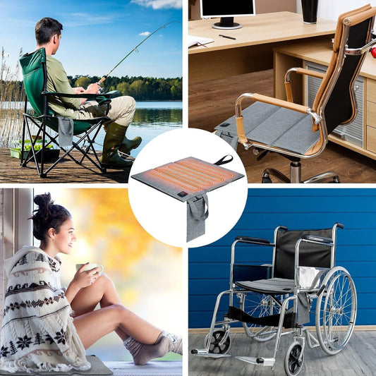 LITEGUEST Portable USB Heated Seat Cushion – Foldable & Waterproof