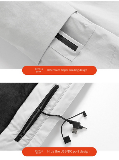 LITEGUEST Ski Waterproof 5-Zone Heated Jacket – USB Heated Winter Coat