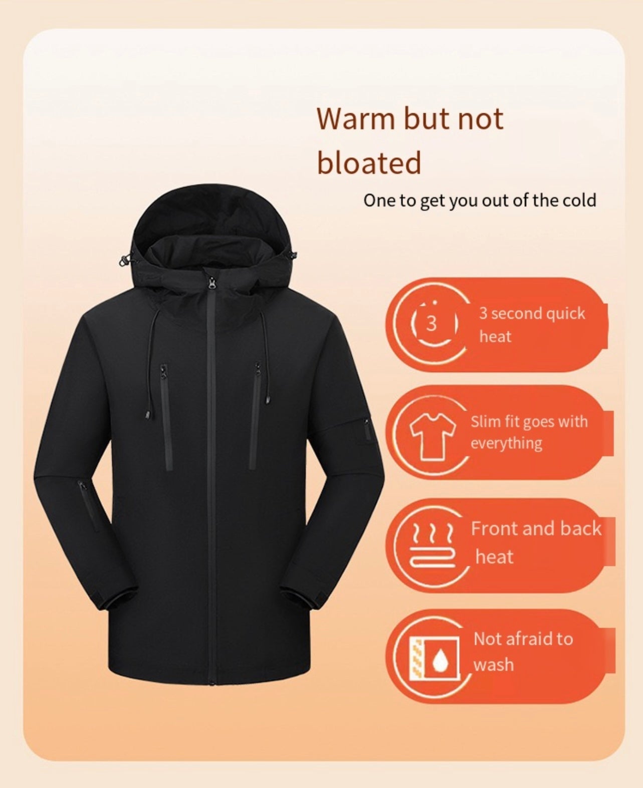 LITEGUEST Ski Waterproof 5-Zone Heated Jacket – USB Heated Winter Coat
