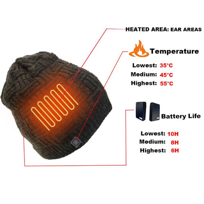LITEGUEST Heated Thermal Hat – USB-Powered Winter Headgear