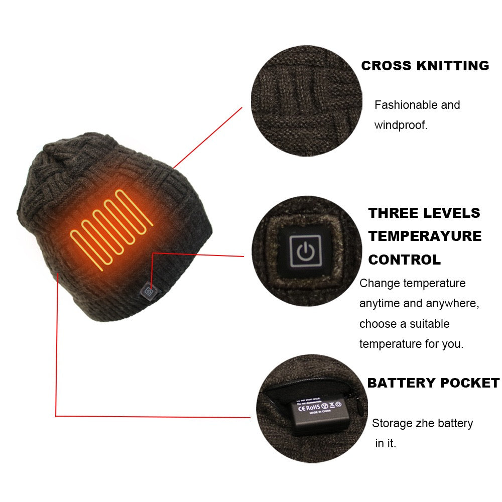 LITEGUEST Heated Thermal Hat – USB-Powered Winter Headgear
