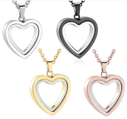 Peach - Heart - Multi - Color - Memorial - Locket | Shop Sbrtn Homes – Black Jewelry for cherished (3 view)