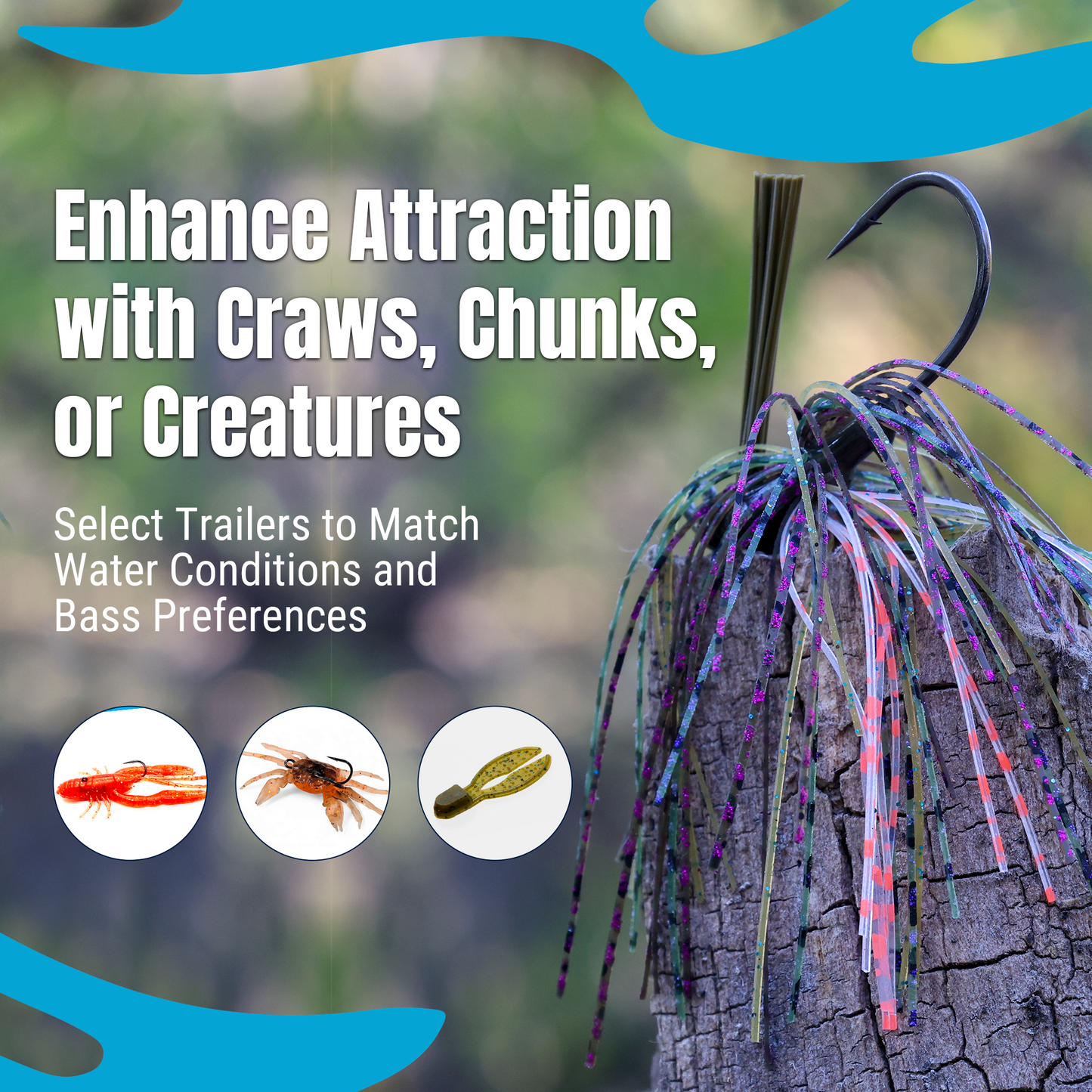 Reaction Tackle Lead Flipping Jigs- 3-PACK - New