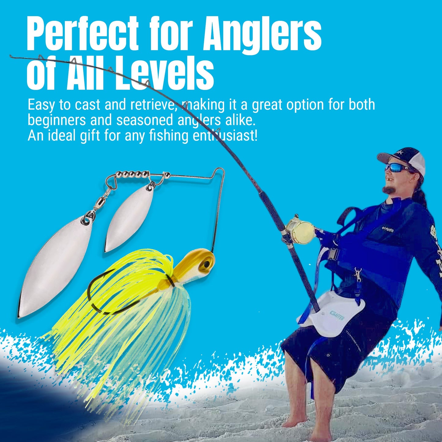 Reaction Tackle Lead Double Willow Blade Spinnerbait Jigs (3-Pack) - New