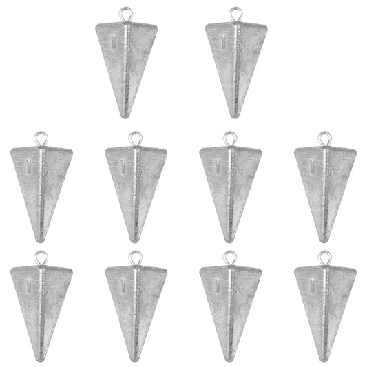Zsrivk Fishing Weights Pyramid Sinkers Kit Bullet Fishing – 1oz - 10pcs Fishing Gear by SbrTnHomes
