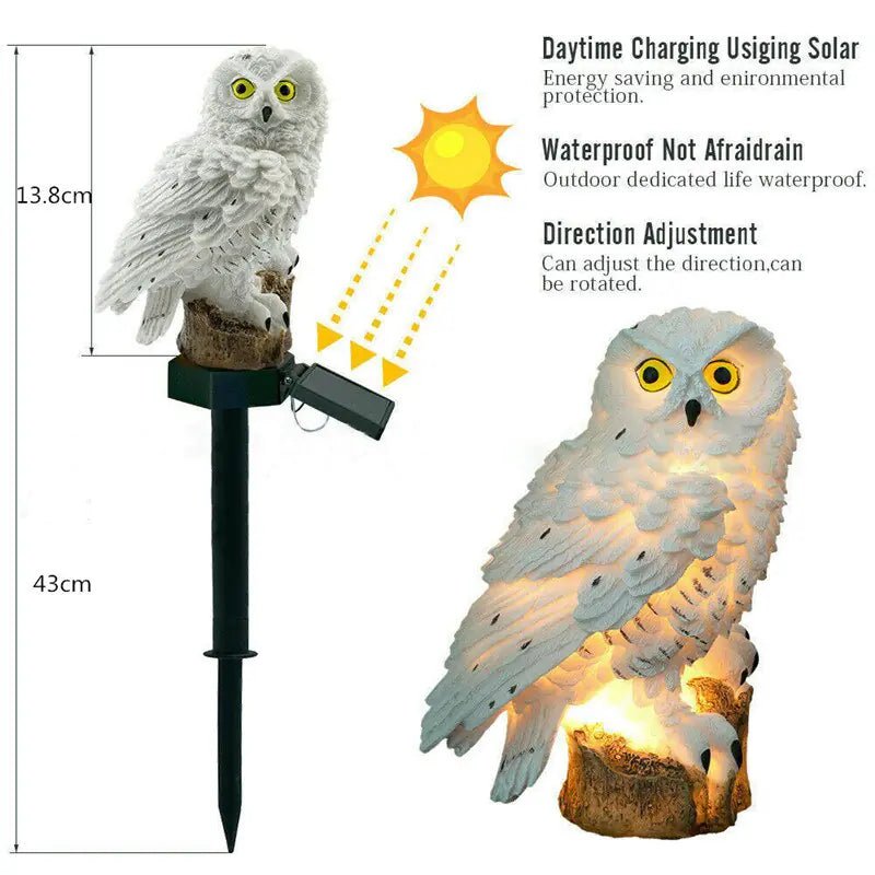 Solar - Powered - Owl - Statue - Light | Shop Sbrtn Homes – White lighting for (1 view)