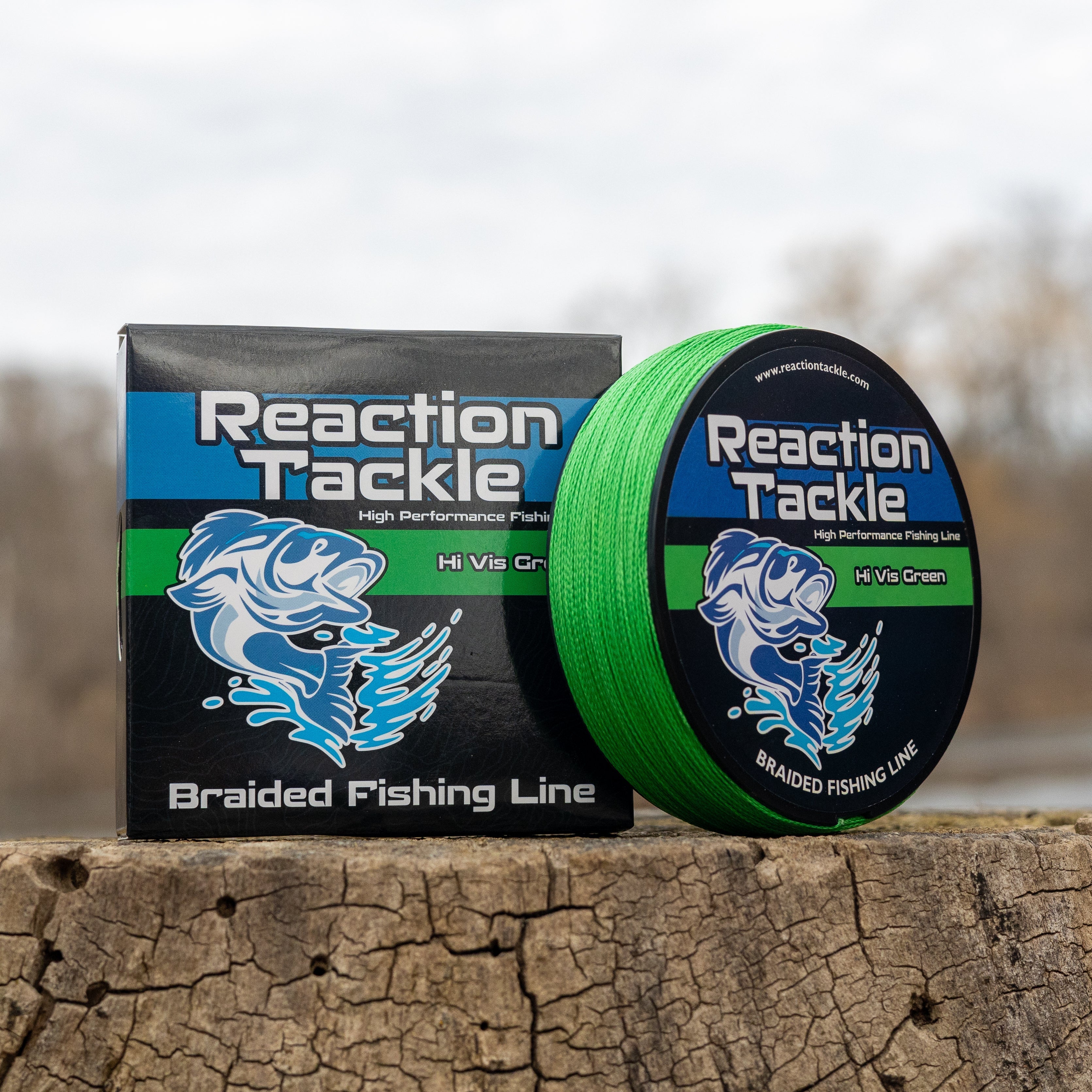 Reaction Tackle Braided Fishing Line - Hi-Vis Green Reaction Tackle
