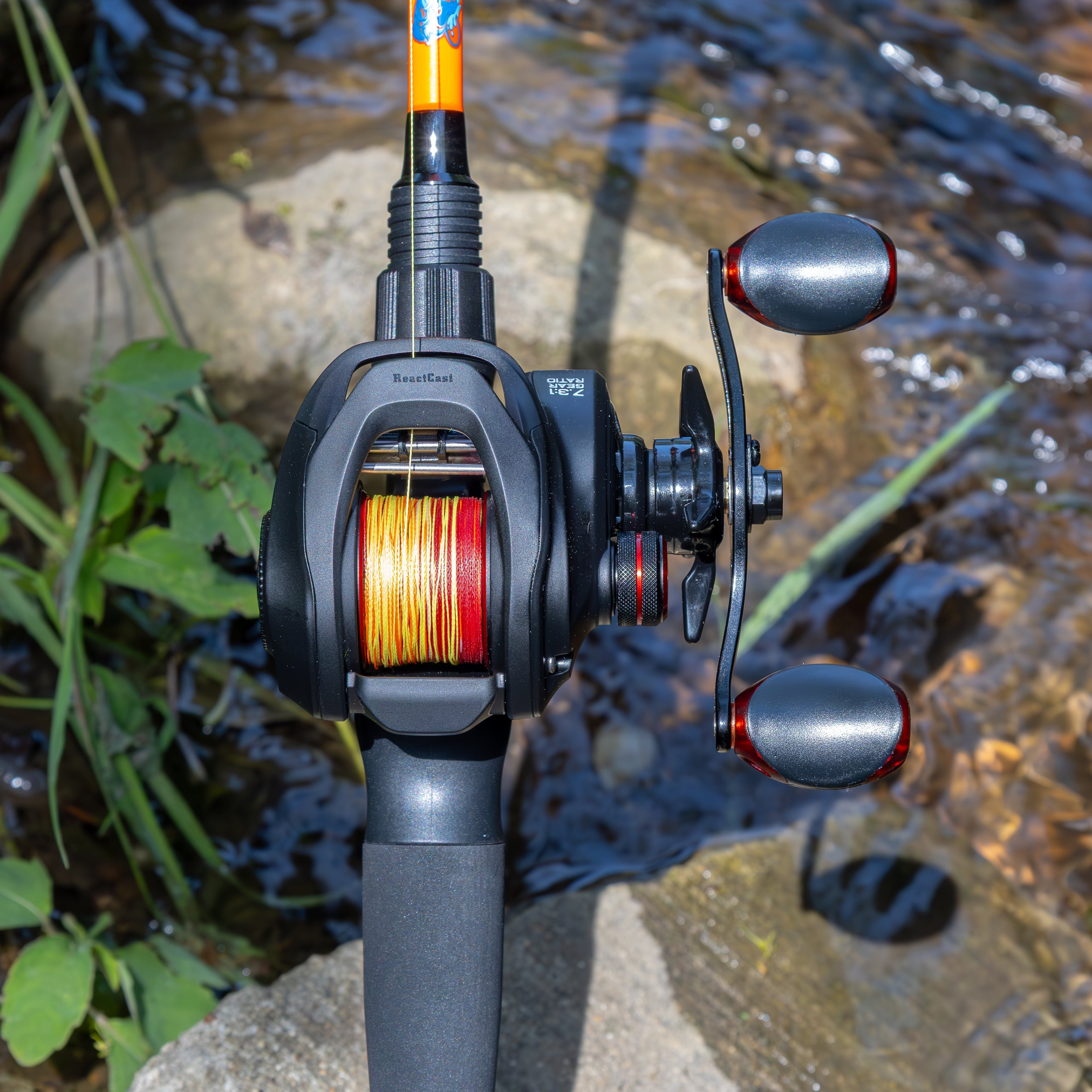 Reaction Tackle Braided Fishing Line - Fire Camo - NEW Reaction Tackle