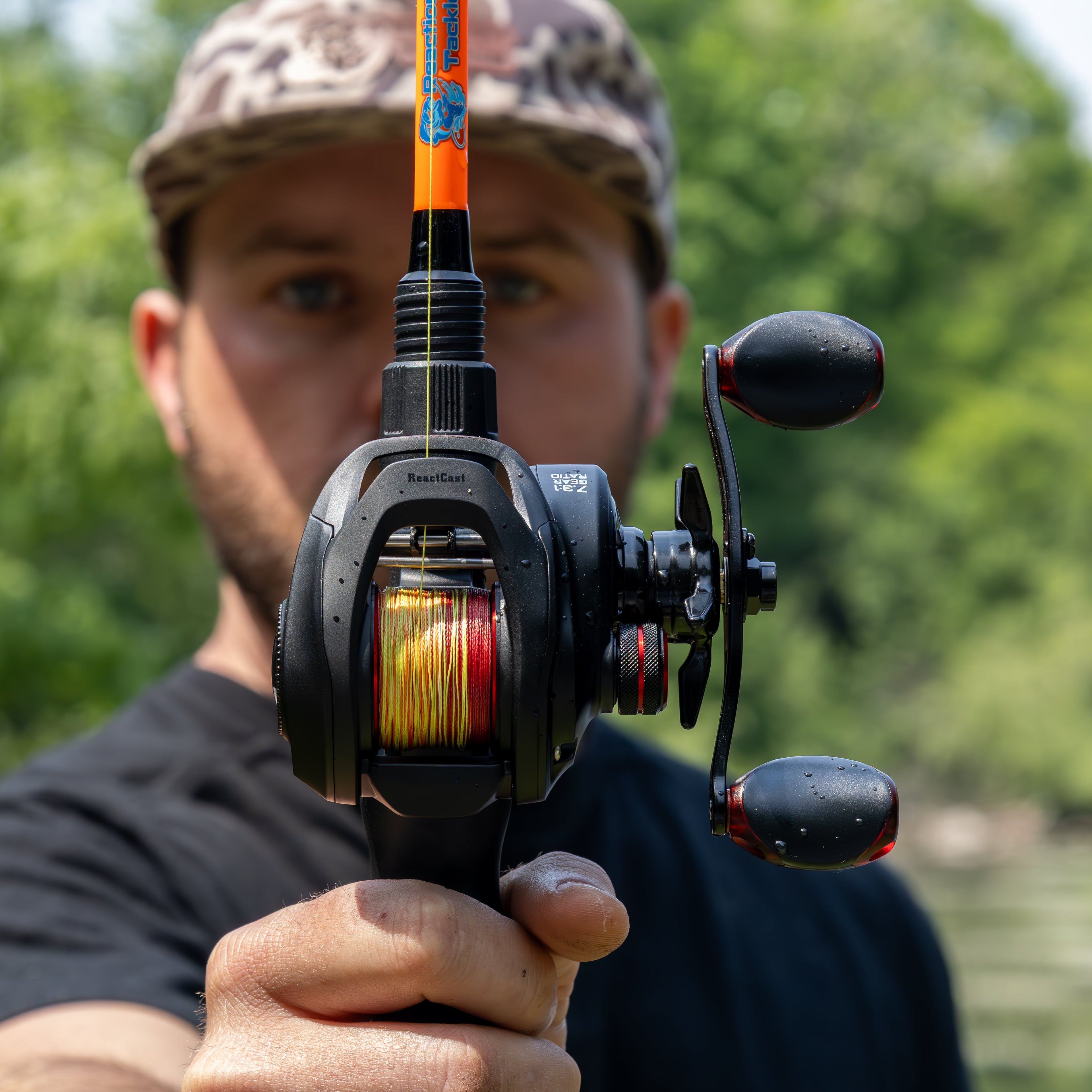 Reaction Tackle Braided Fishing Line - Fire Camo - NEW Reaction Tackle