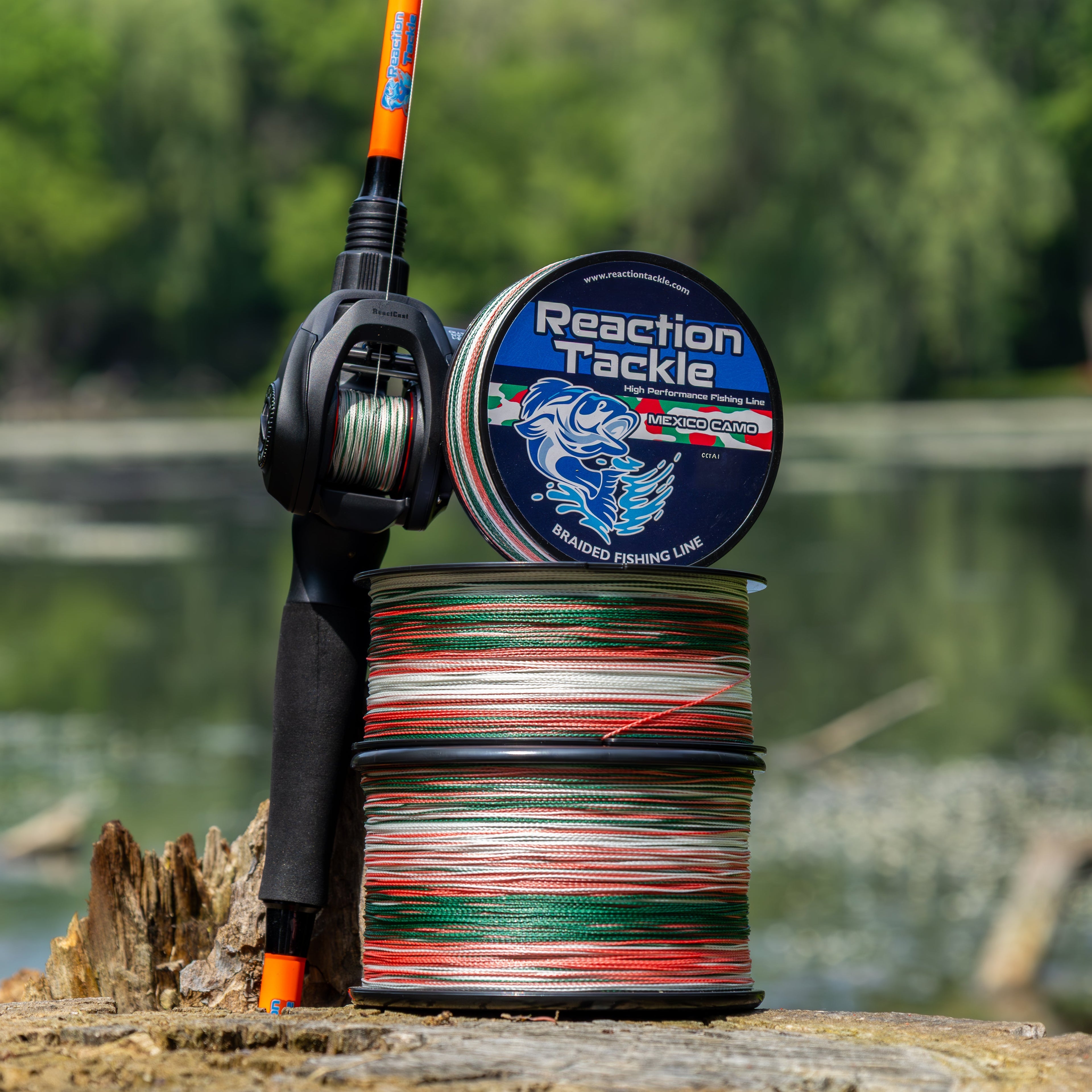 Reaction Tackle Braided Fishing Line - Mexico Camo - NEW Reaction Tackle