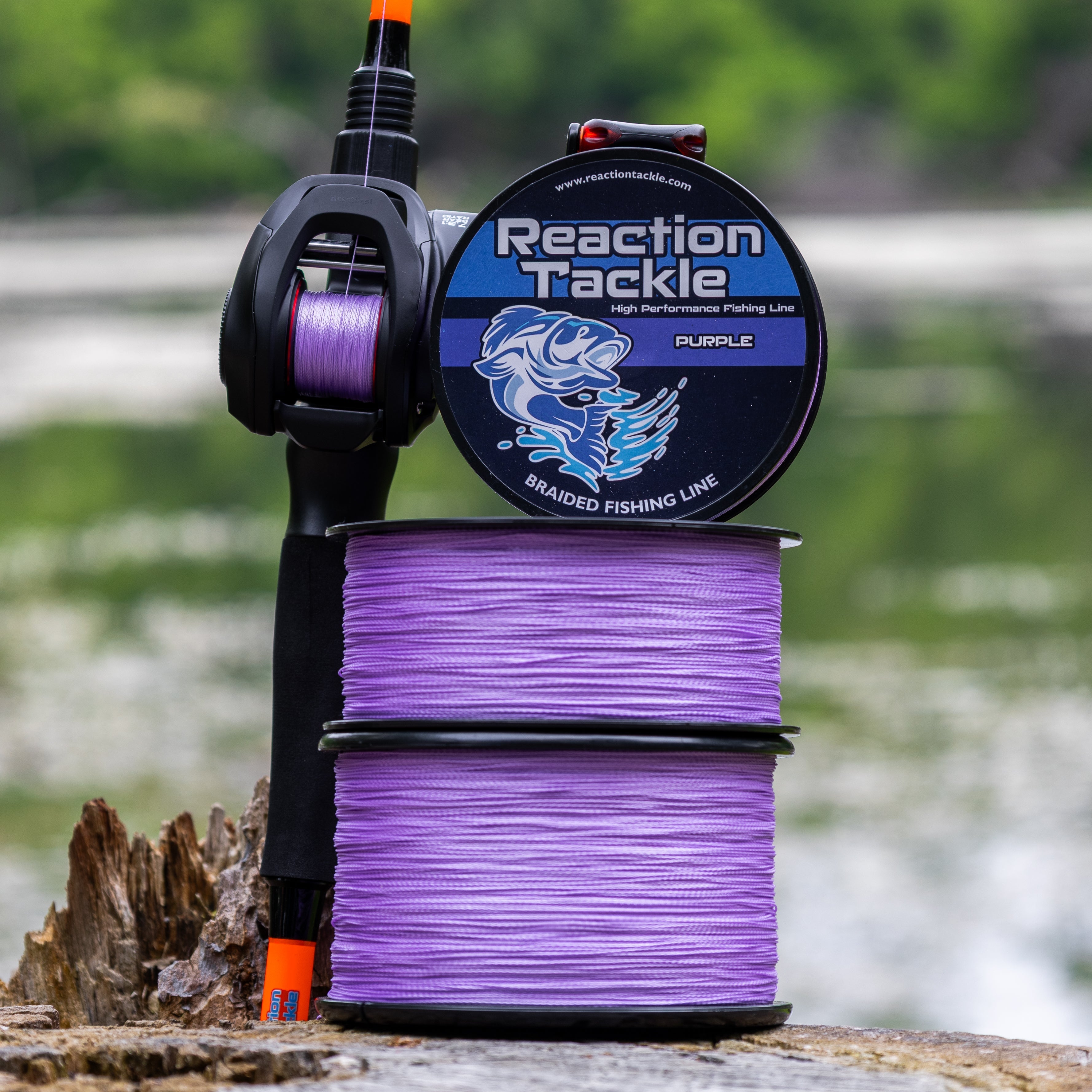 Reaction Tackle Braided Fishing Line - Purple - NEW Reaction Tackle