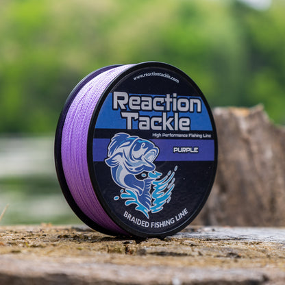 Reaction Tackle Braided Fishing Line - Purple - NEW