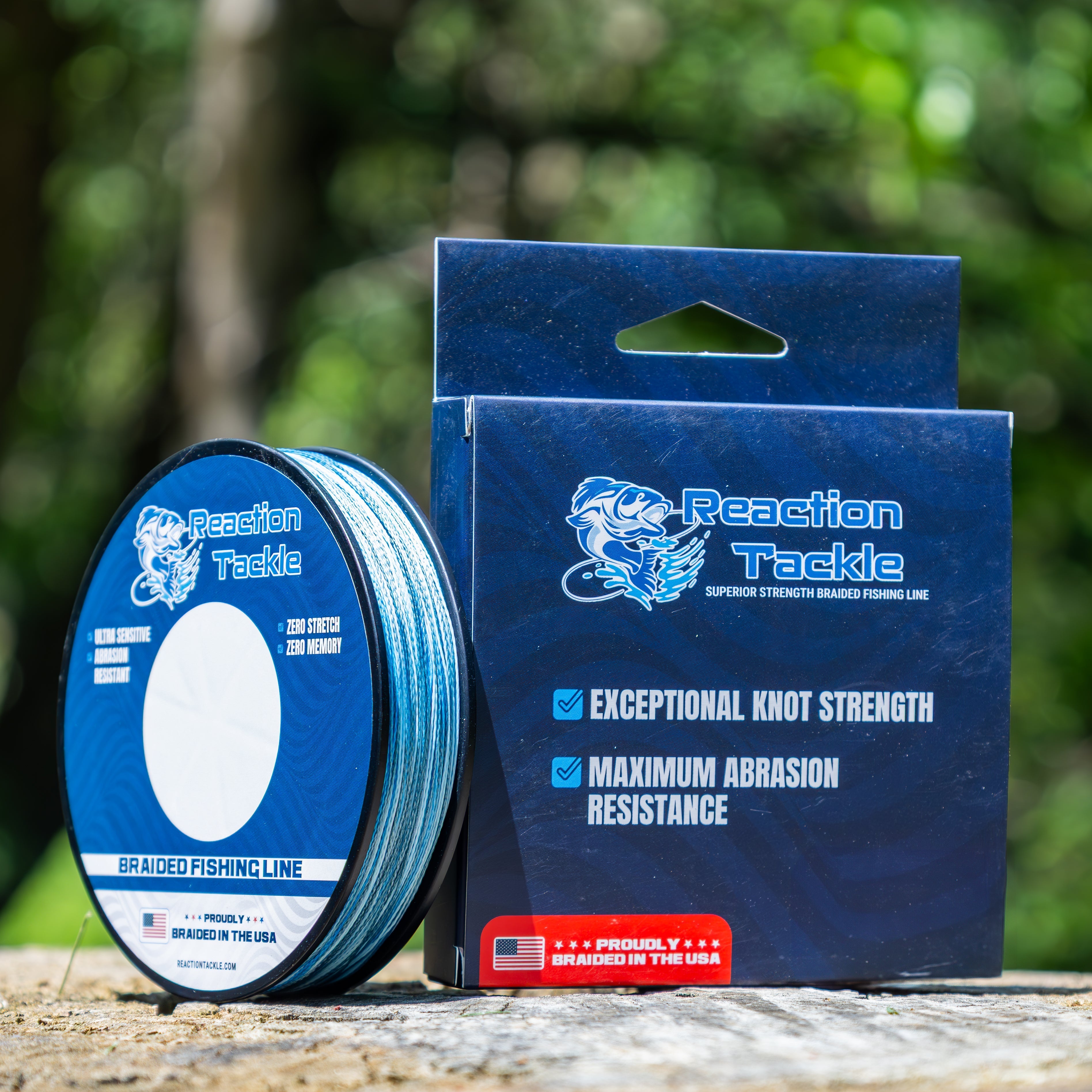 Reaction Tackle BRAIDED IN THE USA Fishing Line - X4 Reaction Tackle