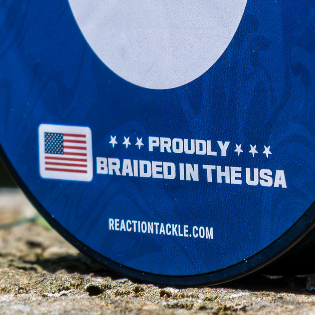 Reaction Tackle BRAIDED IN THE USA Fishing Line- X8 Reaction Tackle