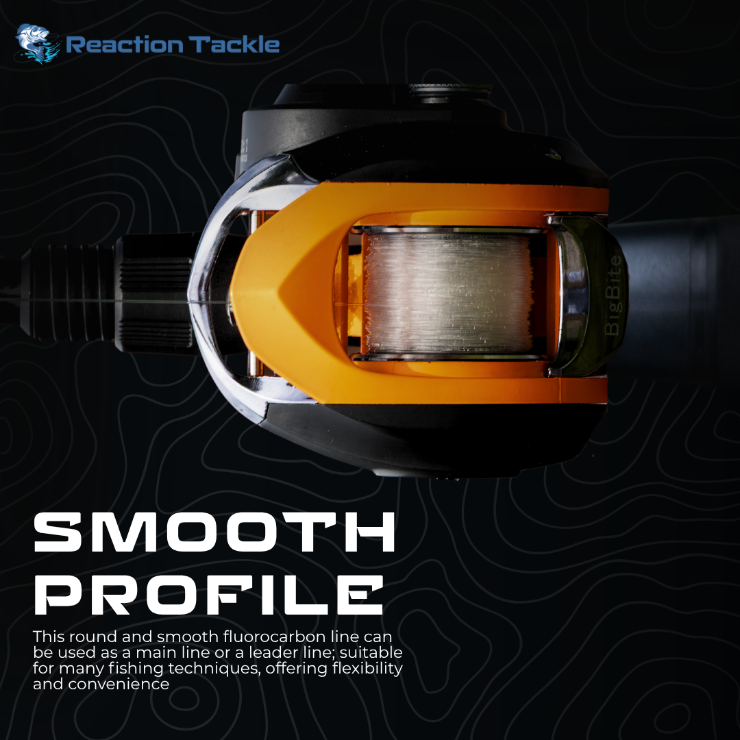 Reaction Tackle 100% Pure Fluorocarbon Fishing Line Reaction Tackle